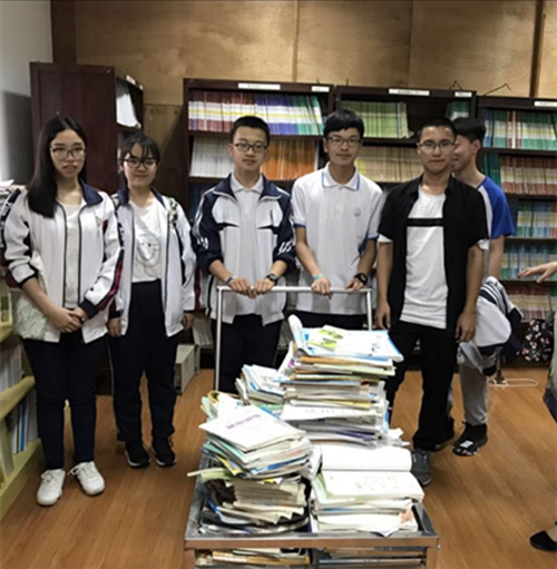 节约资源留存书香乐清中学毕业生捐书活动圆满结束